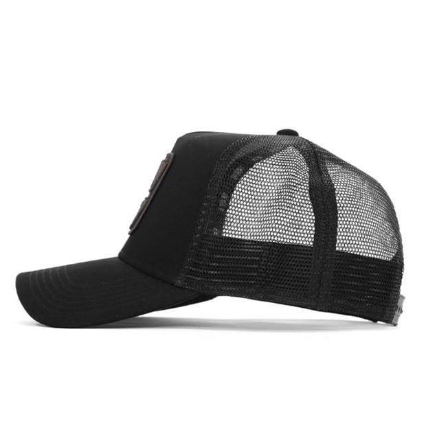 Black - Societe Noir - Men's Box Mesh Trucker Cap