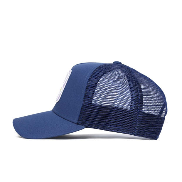 Blue - Societe Noir - Men's Box Mesh Trucker Cap