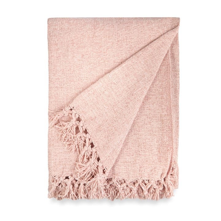 Emma Barclay  Pink Throw Blanket Soft Chenille Darcy in Size 152x203cm, Sports Direct