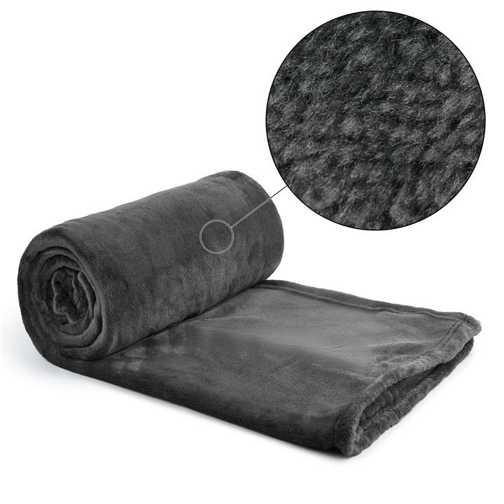 Emma Barclay  Grey Snug Throw Blanket Flannel Fleece Super Soft in Size 125x150cm, Sports Direct