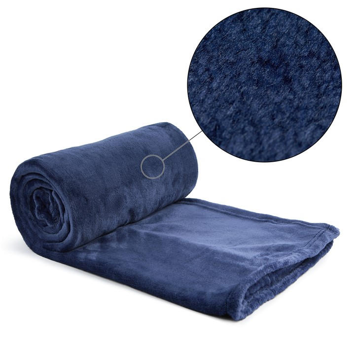 Emma Barclay  Blue Snug Throw Blanket Flannel Fleece Super Soft in Size 125x150cm, Sports Direct
