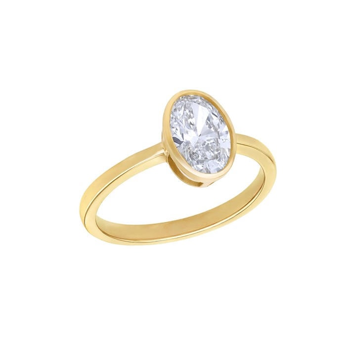 Be You Women's Gold 9Ct 1Ct Teardrop Lab Created Diamond Ring in Size M, Sports Direct