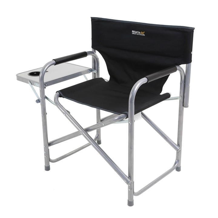 Regatta  Black Directors Chair in Size Single, Sports Direct