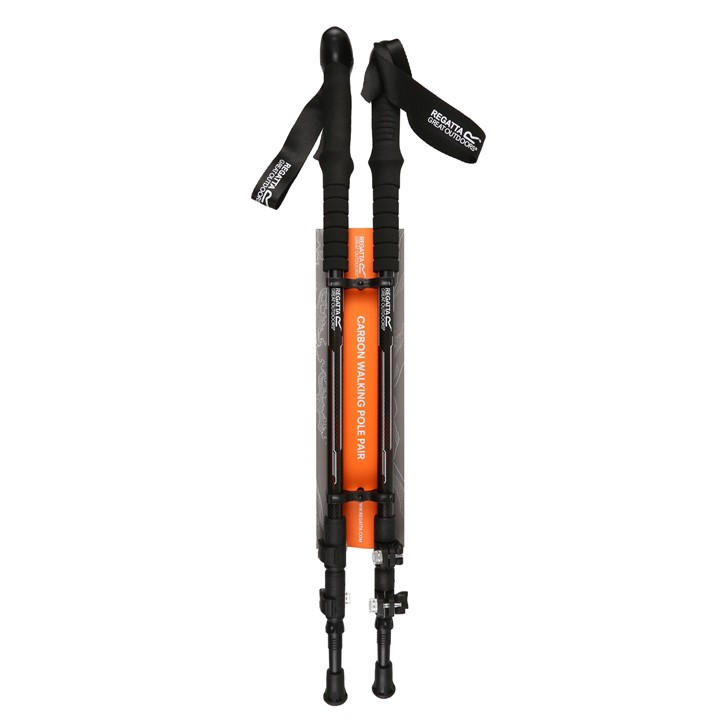Regatta  Black Carbon Walking Pole Pair in Size Single, Sports Direct