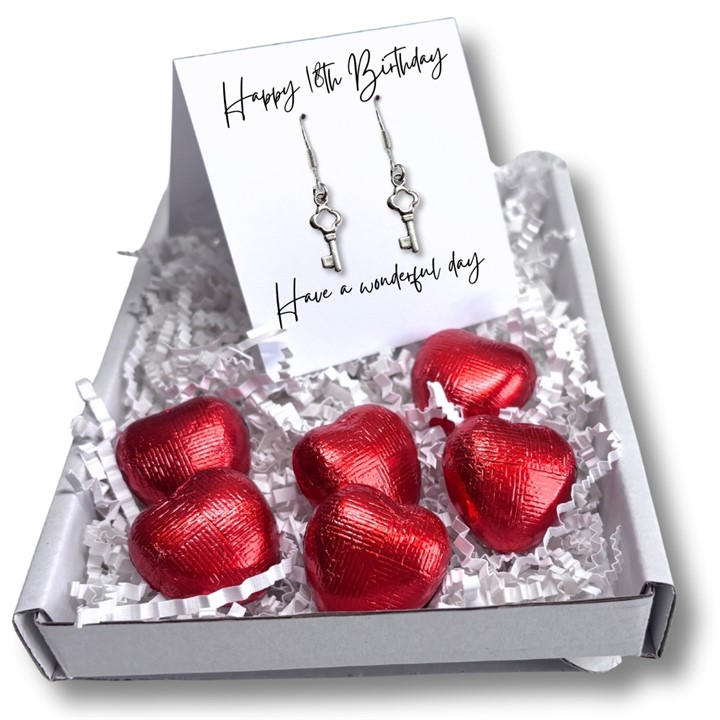 hearts  Women's  Happy 18Th Birthday Earrings Mini Gift Hamper, Football by Aye Do Gifts, Sports Direct