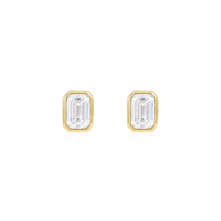 Be You Women's Gold 9Ct 1Ct Lab Created Diamond Earrings, Sports Direct