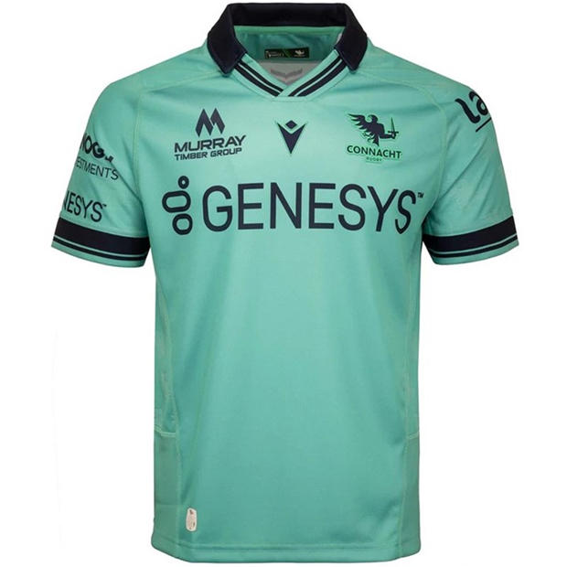 Teal/Blue - Macron - Connact Rugby Shirt 2024 2025 Mens