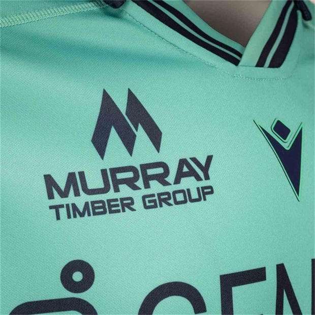 Teal/Blue - Macron - Connact Rugby Shirt 2024 2025 Mens
