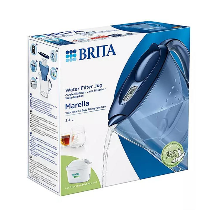 Brita  None Marella Water Filter Jug Blue (2.4L), Sports Direct