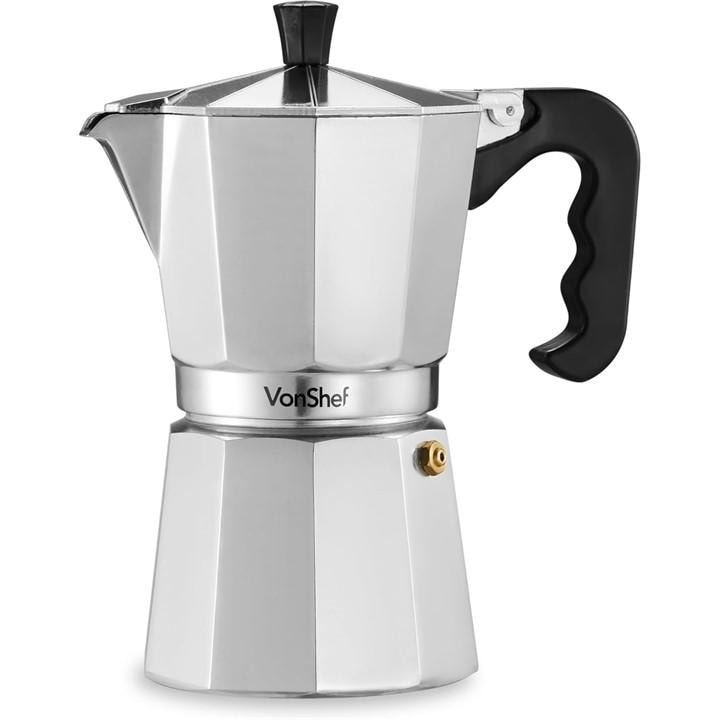 Italy    Stovetop Coffee Maker Aluminium, Football by VonShef in Size 6 CUP, Sports Direct