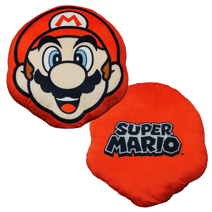 Super Mario   Nintendo Mario Shaped Cushion, Sports Direct