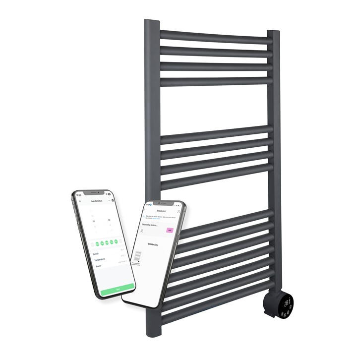 Masterplug  Grey Smartenergy Monitoring Towel Rail 500W in Size 800 x 500, Sports Direct
