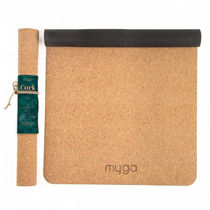 Myga  Brown Cork Yoga Mat, Sports Direct