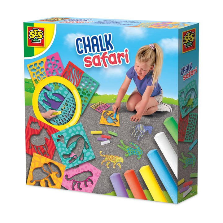 Ses Creative Unisex Kids Multi Playground Chalk Safari