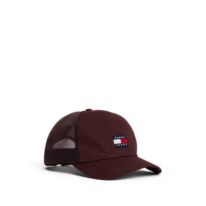 Tommy Jeans  Brown Heritage Mesh Adjustable Trucker Cap, Sports Direct