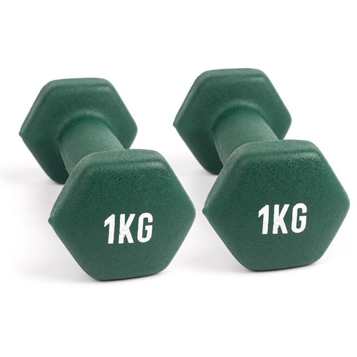 Myga  Green Hex Dumbbells in Size 1, Sports Direct