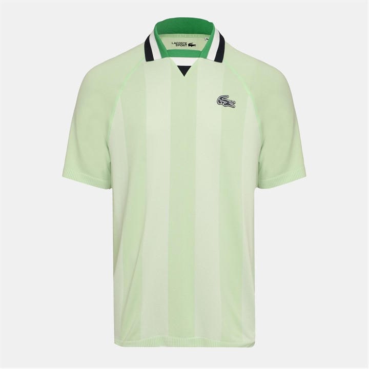 Lacoste Men's  Ribbed Collar Short Sleeve Performance Polo Shirt in Size XS, Sports Direct