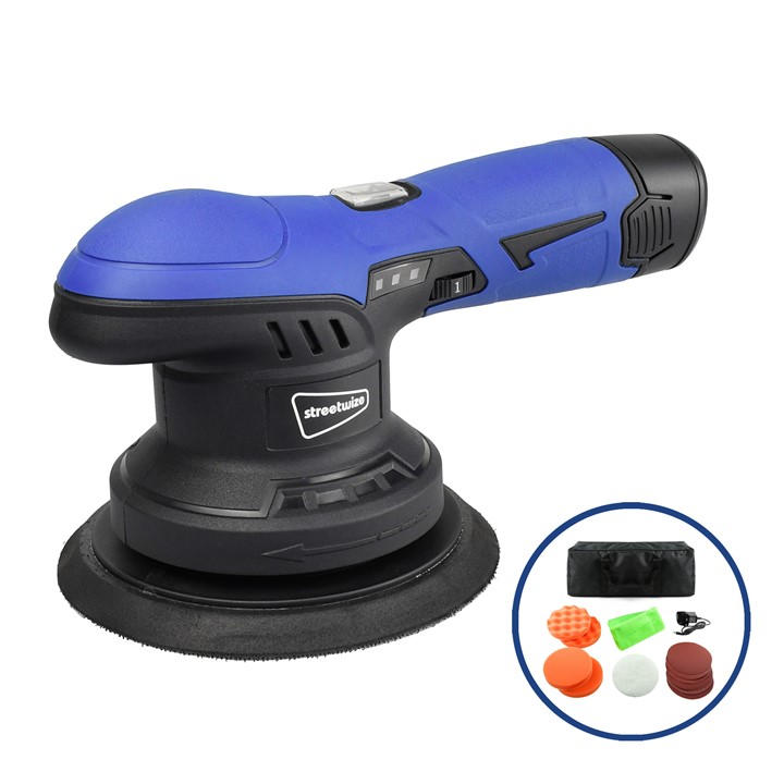Streetwize  Blue Cordless Buffer Polisher & Sander in Size 14x24x15cm, Sports Direct