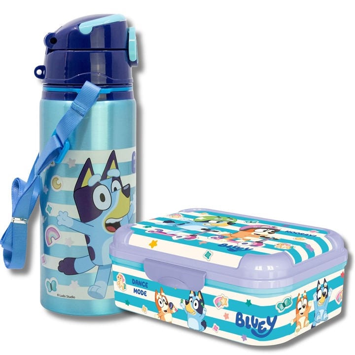 Bluey  Kids Blue Y Packed Lunch Set in Size 97236, Sports Direct
