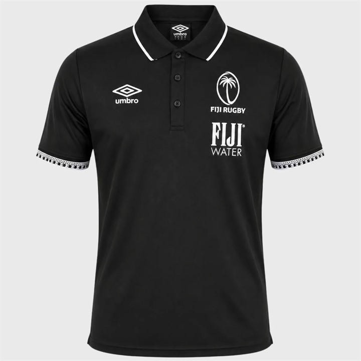 Umbro Men's White Fiji Rugby Polo Shirt in Size L, Sports Direct