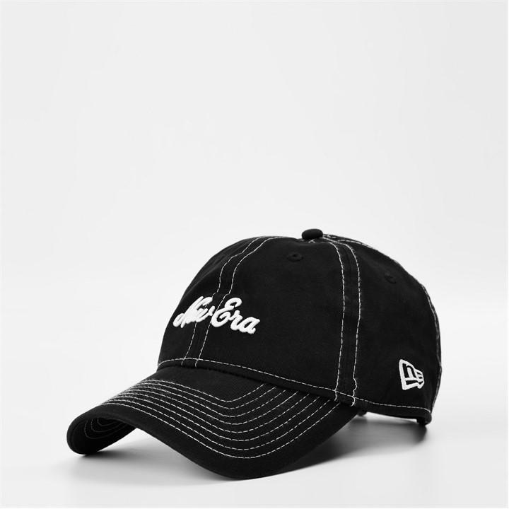 New Era Women's Black Adjustable Baseball Cap in Size Ladies, Sports Direct
