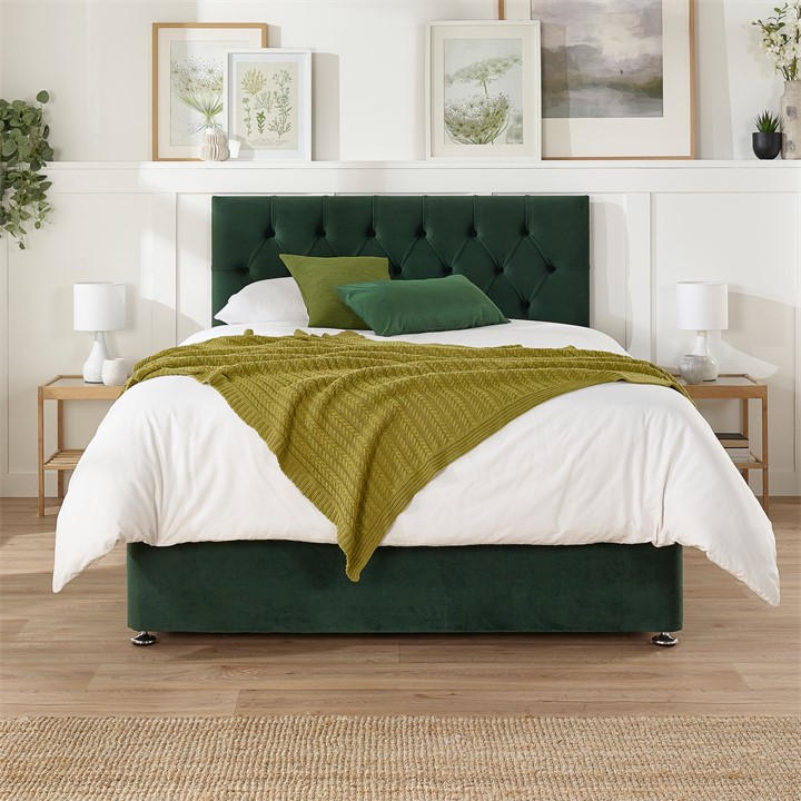 Aspire  Green Olivier Divan No Drawers in Size Single, Sports Direct