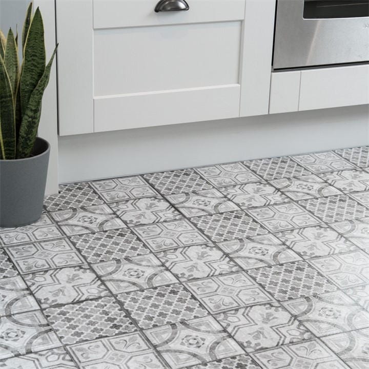B&Q - Moroccan Grey 30.48 X 30.48Cm Self-Adhesive Vinyl Floor Tiles Pack 22 (2Sqm) - Image 3