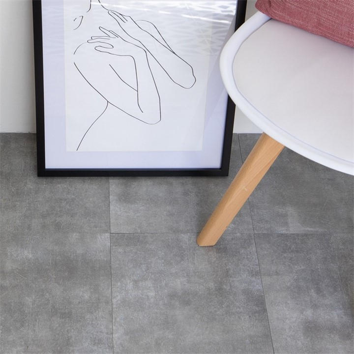 D C Fix  Grey Self Adhesive Vinyl Floor Tiles Concrete in Size 2 SQM, Sports Direct