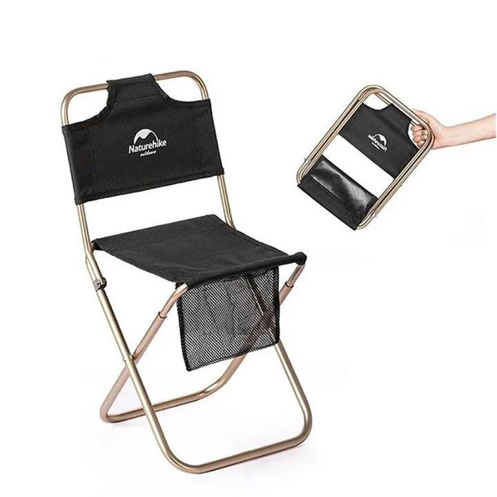 Naturehike  Black Ultralight Oversized Camping Chair, Sports Direct