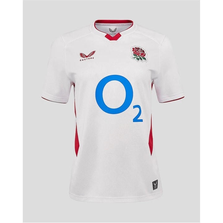 England  Women's   Rugby Home Shirt 2025, Football by Castore in Size 16, Sports Direct