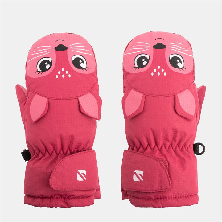 Campri Boys Pink Raise Mitt Ski Gloves  in Size L, Sports Direct