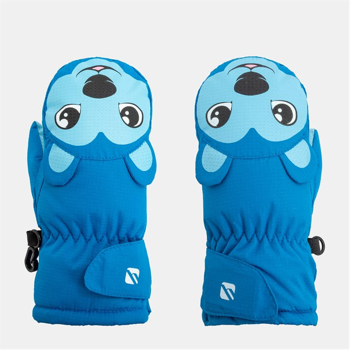 Campri Boys Blue Raise Mitt Ski Gloves  in Size M, Sports Direct