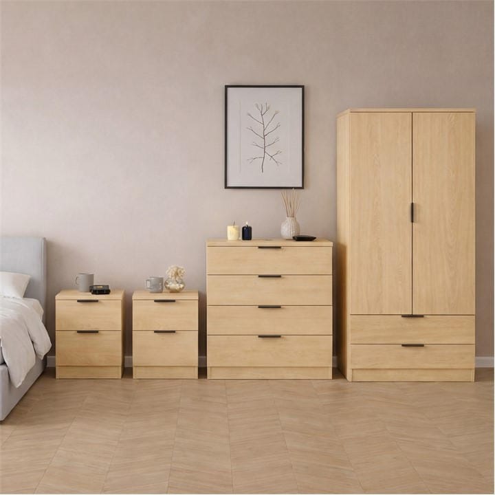 Lassic  Beige Vida Designs Trega 4 Piece Bedroom Set 2 in Size 4pcs, Sports Direct