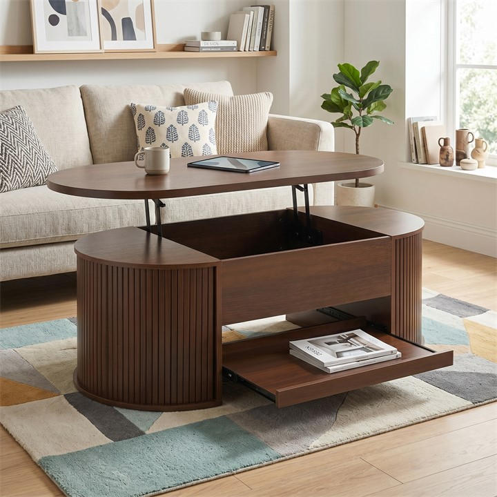 Urban Meuble  Brown functional Lift-Top Coffee Table, Sports Direct