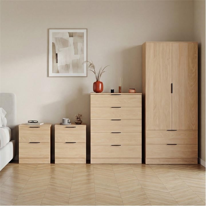 Lassic  Beige Vida Designs Trega 4 Piece Bedroom Set 5 in Size 4pcs, Sports Direct