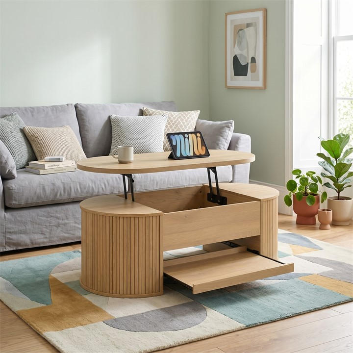 Urban Meuble  Brown functional Lift-Top Coffee Table, Sports Direct