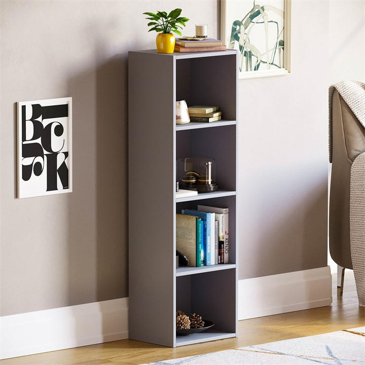 Lassic  Grey Vida Designs Oxford 4 Tier Cube Bookcase, Sports Direct