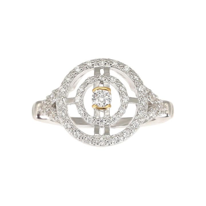Espree Women's Silver The Zola Ring in Size M, Sports Direct