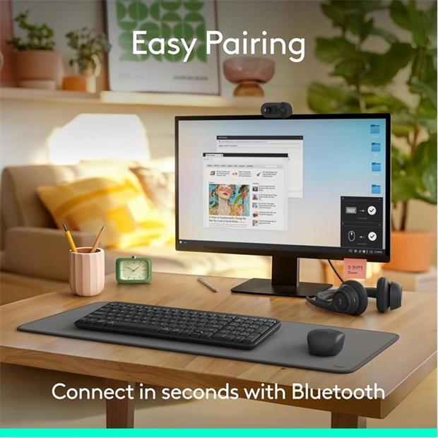 Black - Logitech - Logitech K250 Compact Bluetooth Wireless Keyboard