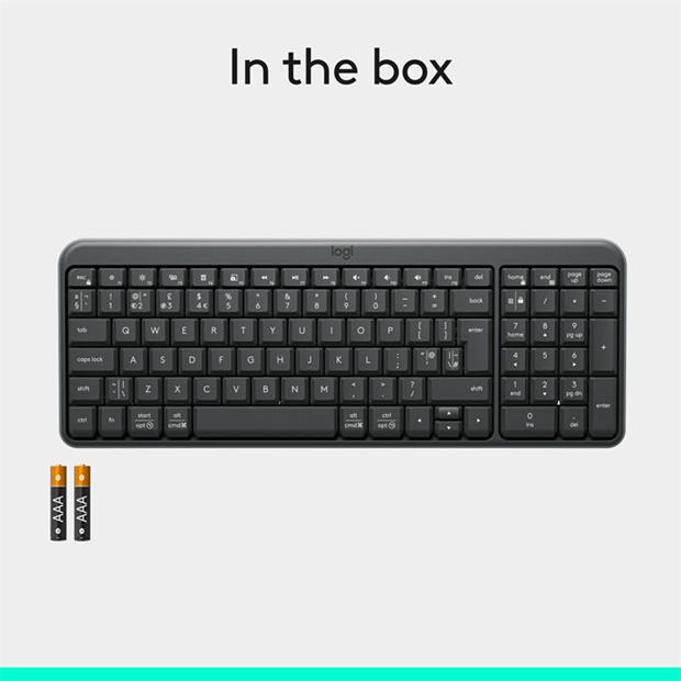 Black - Logitech - Logitech K250 Compact Bluetooth Wireless Keyboard