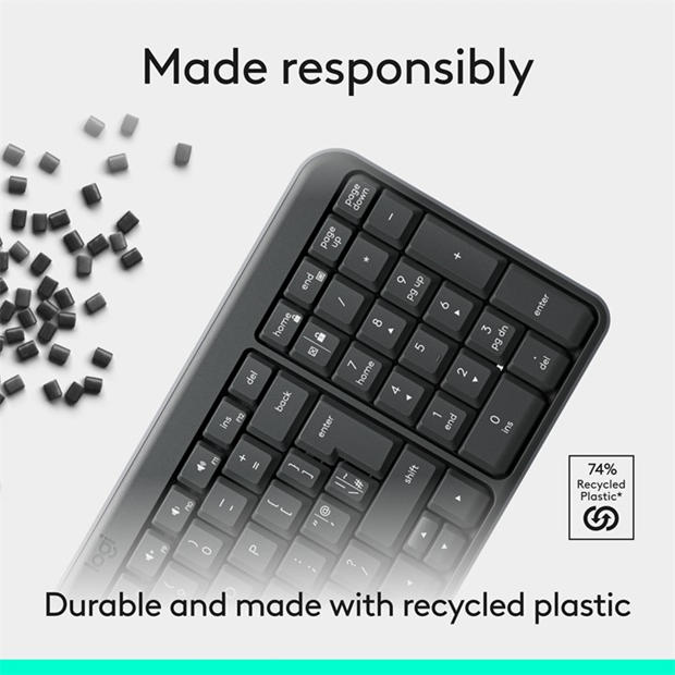Black - Logitech - Logitech K250 Compact Bluetooth Wireless Keyboard