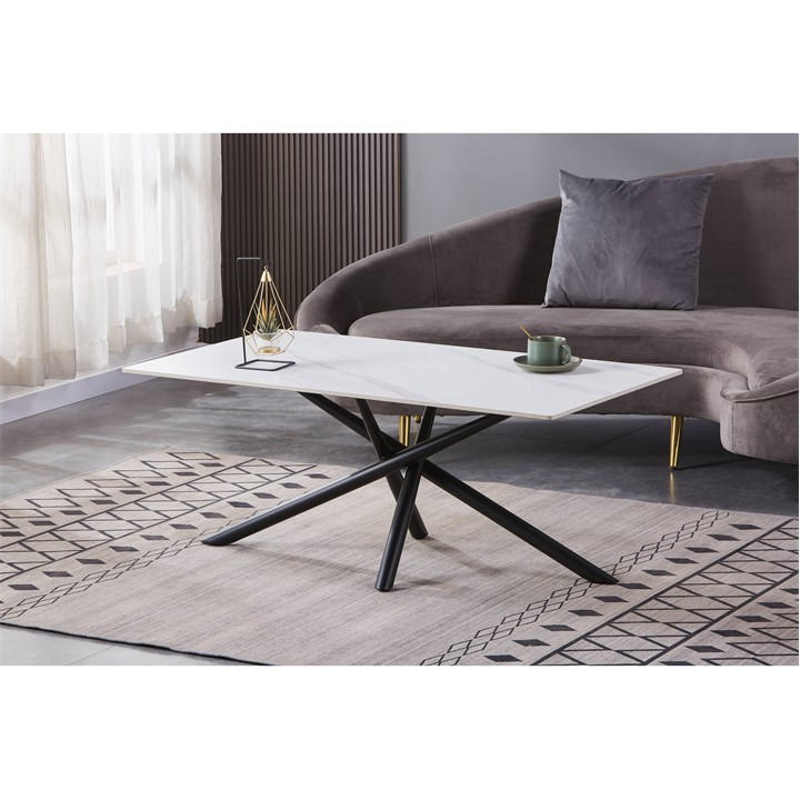 Shankar  White Azura Coffee Table in Size 60x45x110, Sports Direct