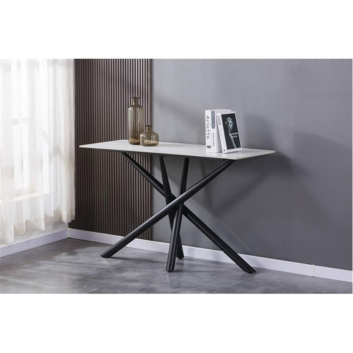 Shankar  White Azura Console Table in Size 45x75x120, Sports Direct
