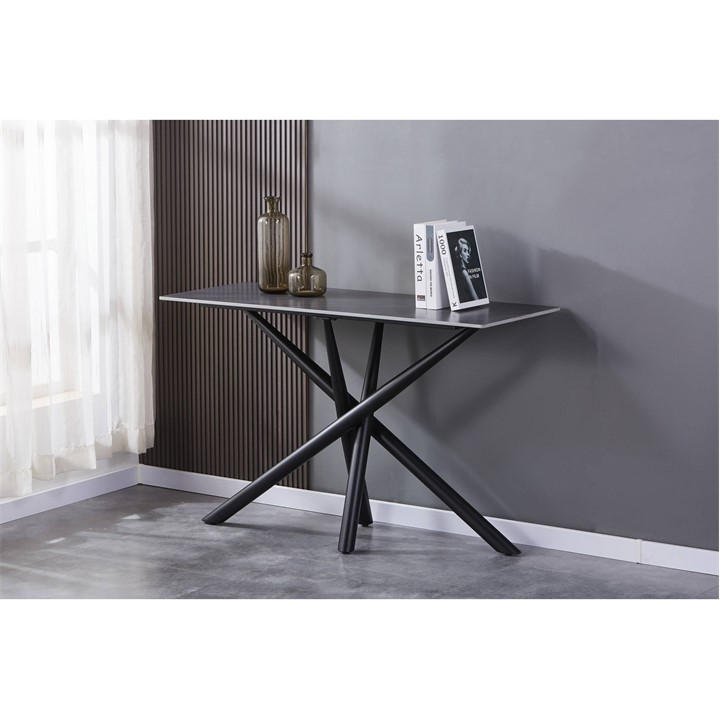 Shankar  Grey Azura Console Table in Size 45x75x120, Sports Direct