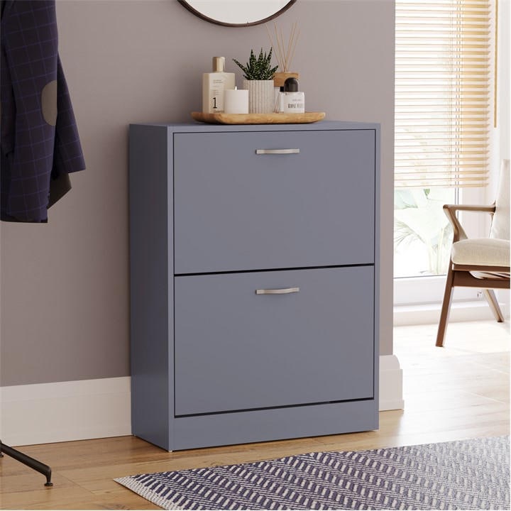 Lassic  Grey Vida Designs 2 Drawer Shoe Cabinet, Sports Direct