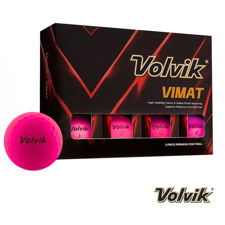 Volvik Unisex Pink Vimat Dozen Golf Balls