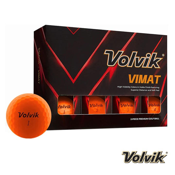 Volvik  Orange Vimat Golf Balls, Sports Direct