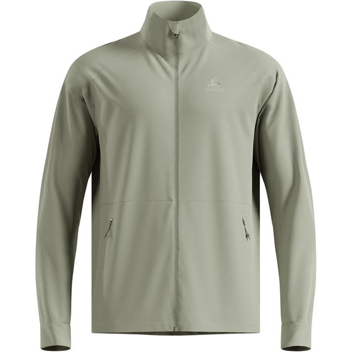 Odlo Men's Essential Water-Resistant Jacket Green Medium - Image 2