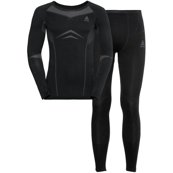 Odlo Men's Black Performance Baselayer Set Small