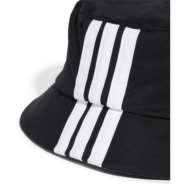 Black/White - adidas - 3 Stripes Bucket Hat
